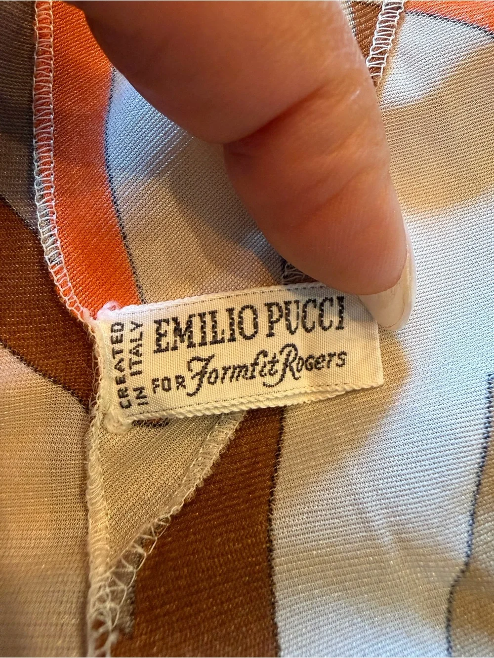 Vintage Emilio Pucci for Formfit Rogers 2 Piece Geometric Dress Set Size S